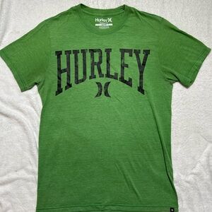 Hurley Men's Vibrant Green Tee with Black Logo